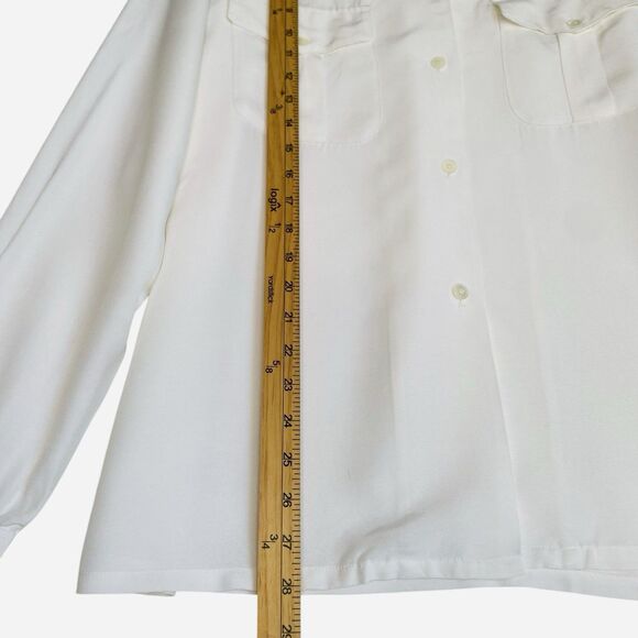 Madewell Alexa Chung White Shirt L Button-Up Pockets Sexy Glam Minimalist Preppy - Picture 7 of 9
